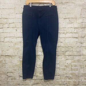 LOFT Dark Blue Front Zipper Pocket Skinny Ankle Pants